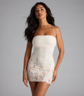 Felicia Floral Beaded Mini Dress